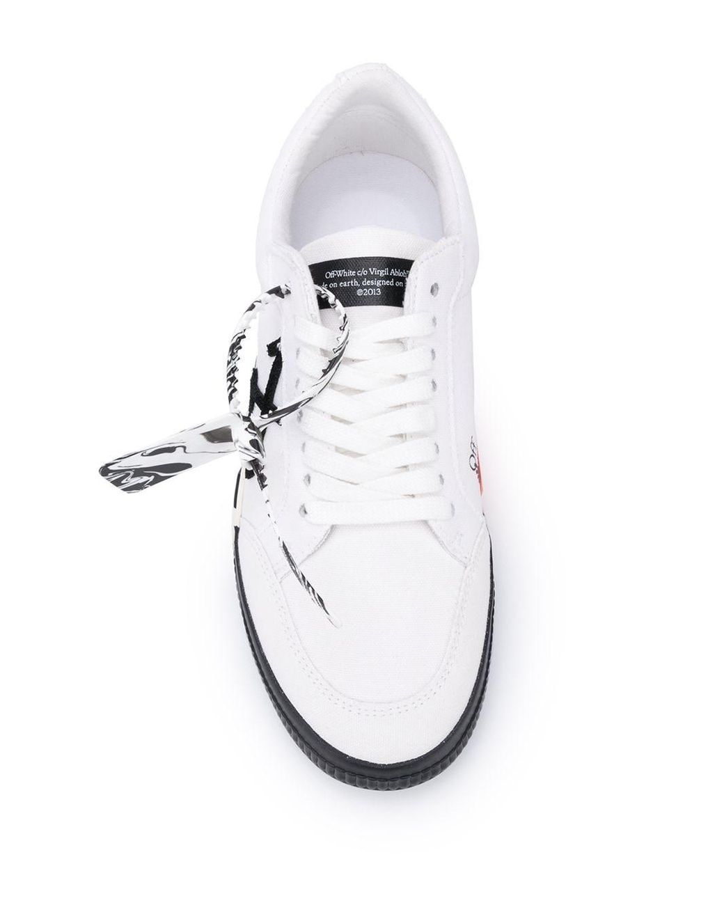 off white logo patch low top sneakers