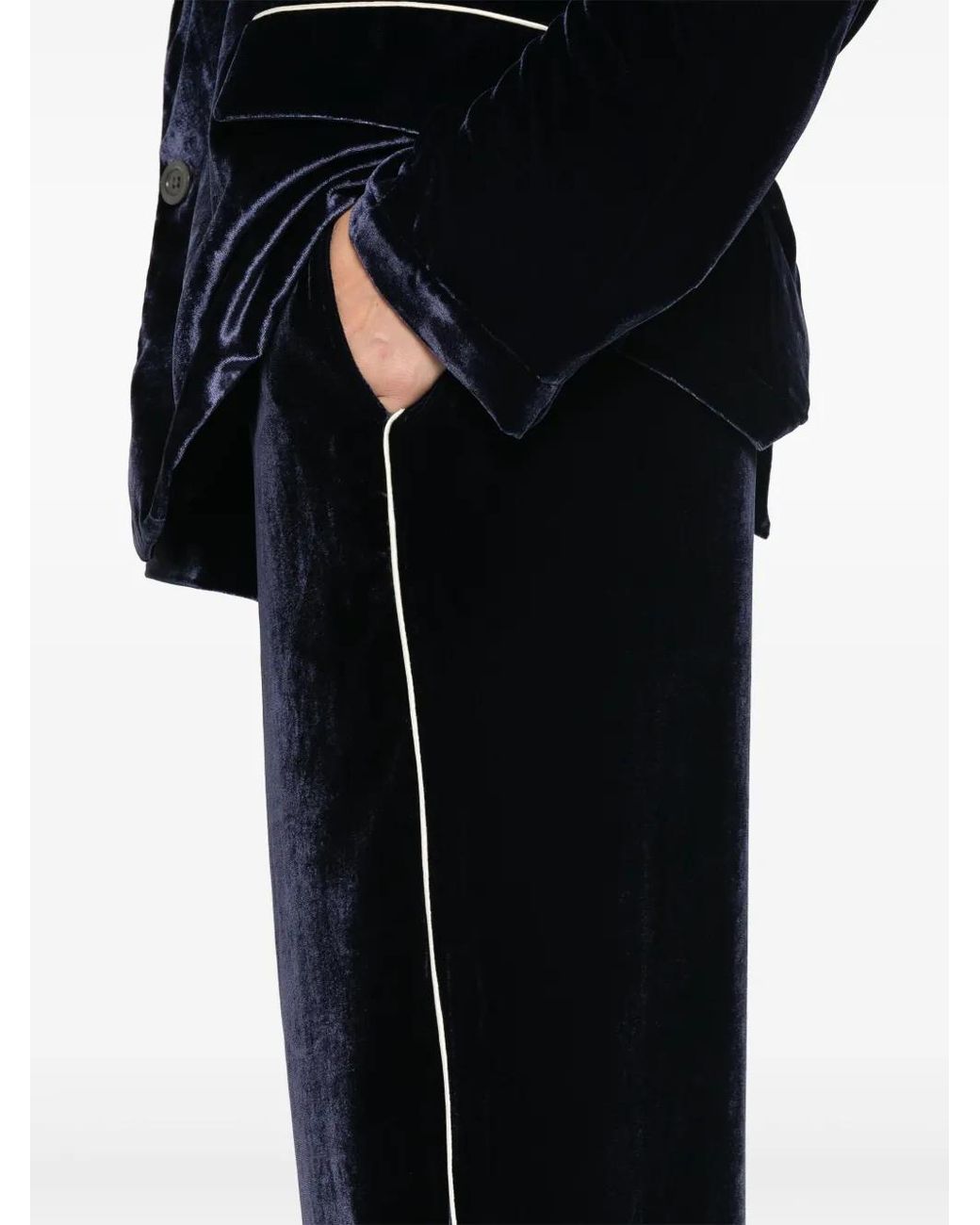 Pierre Louis Mascia Black Velvet Trousers
