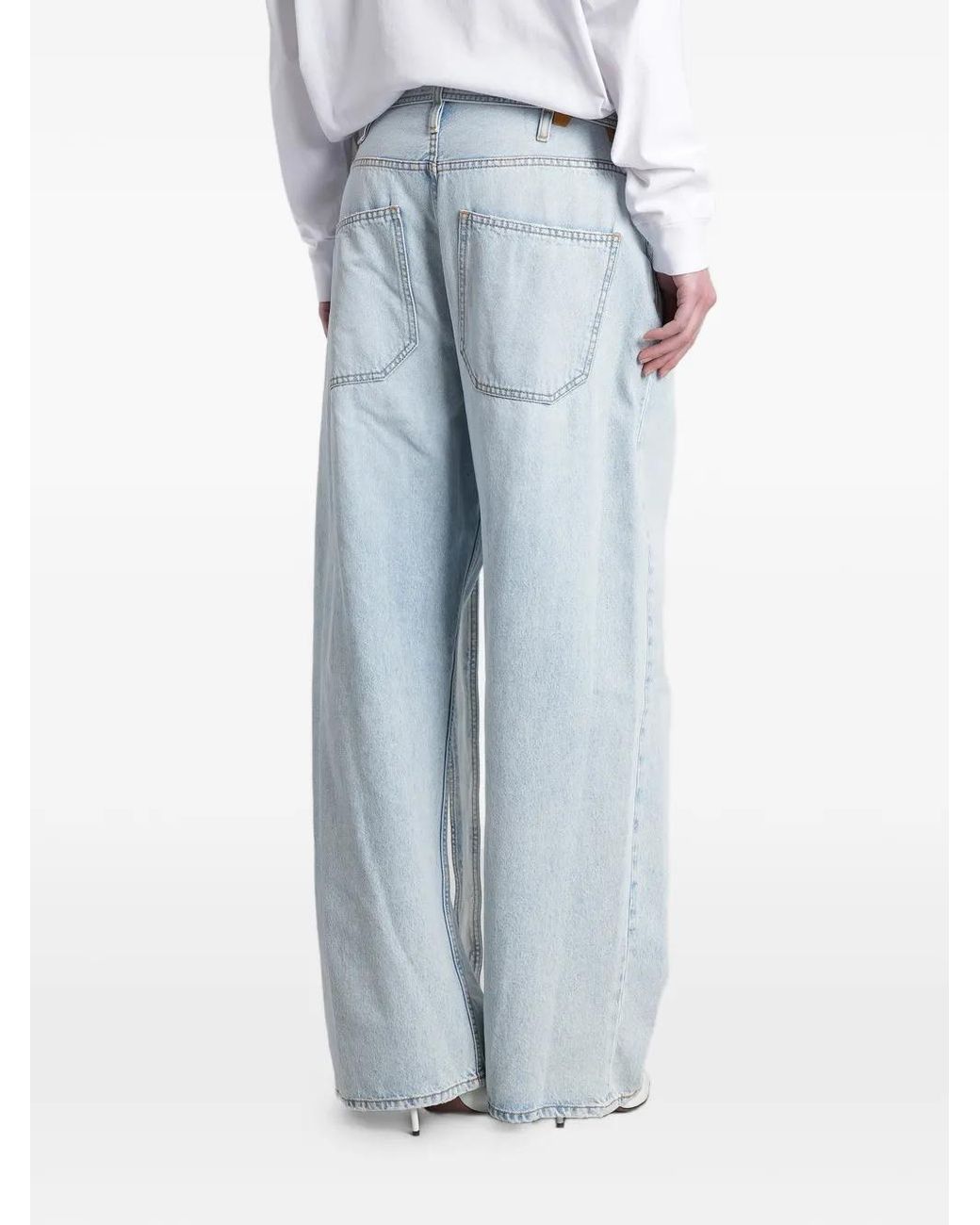 DARKPARK Blue Dalila Belted Wide-Leg Jeans