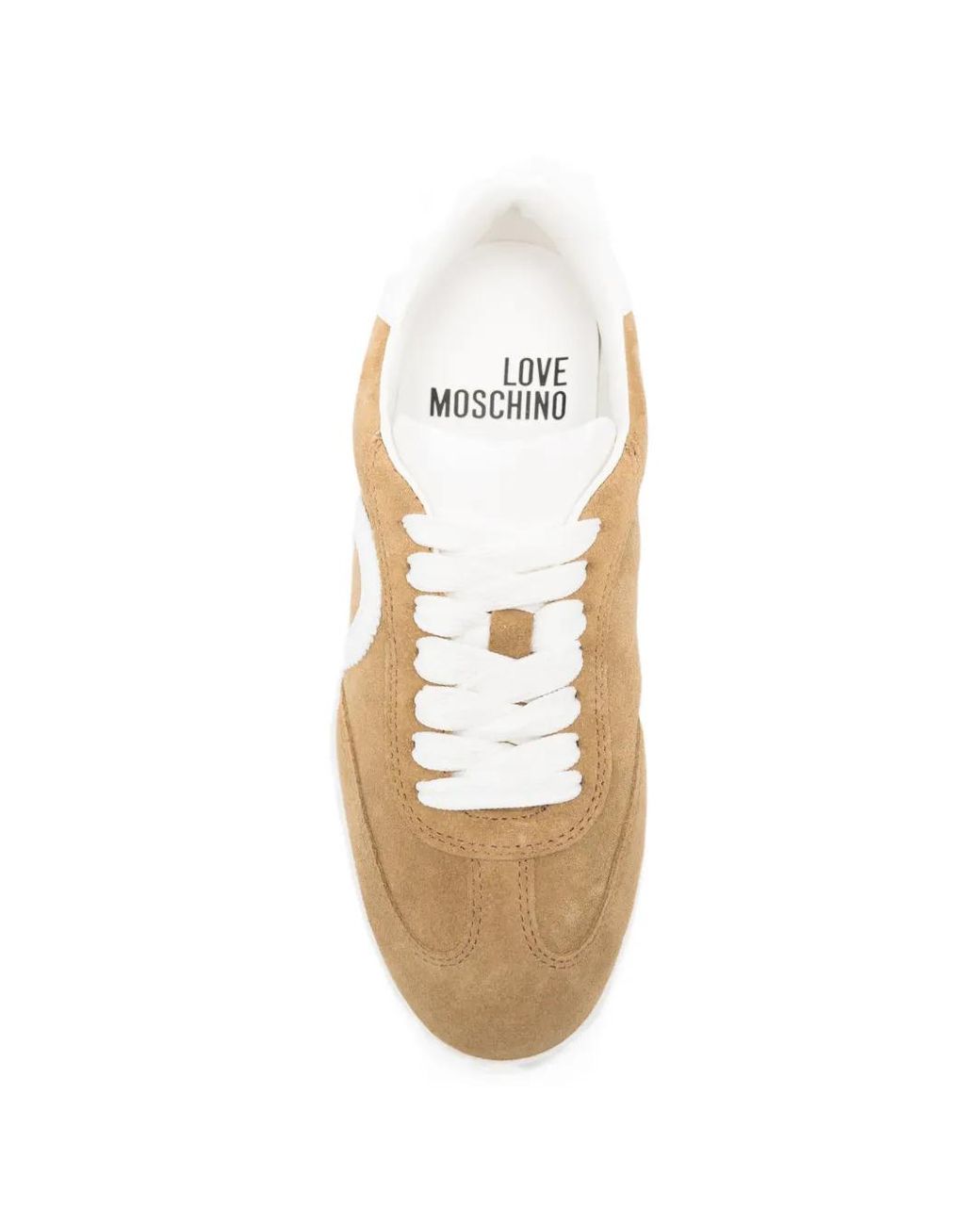 Love Moschino White Heart-Appliqué Sneakers