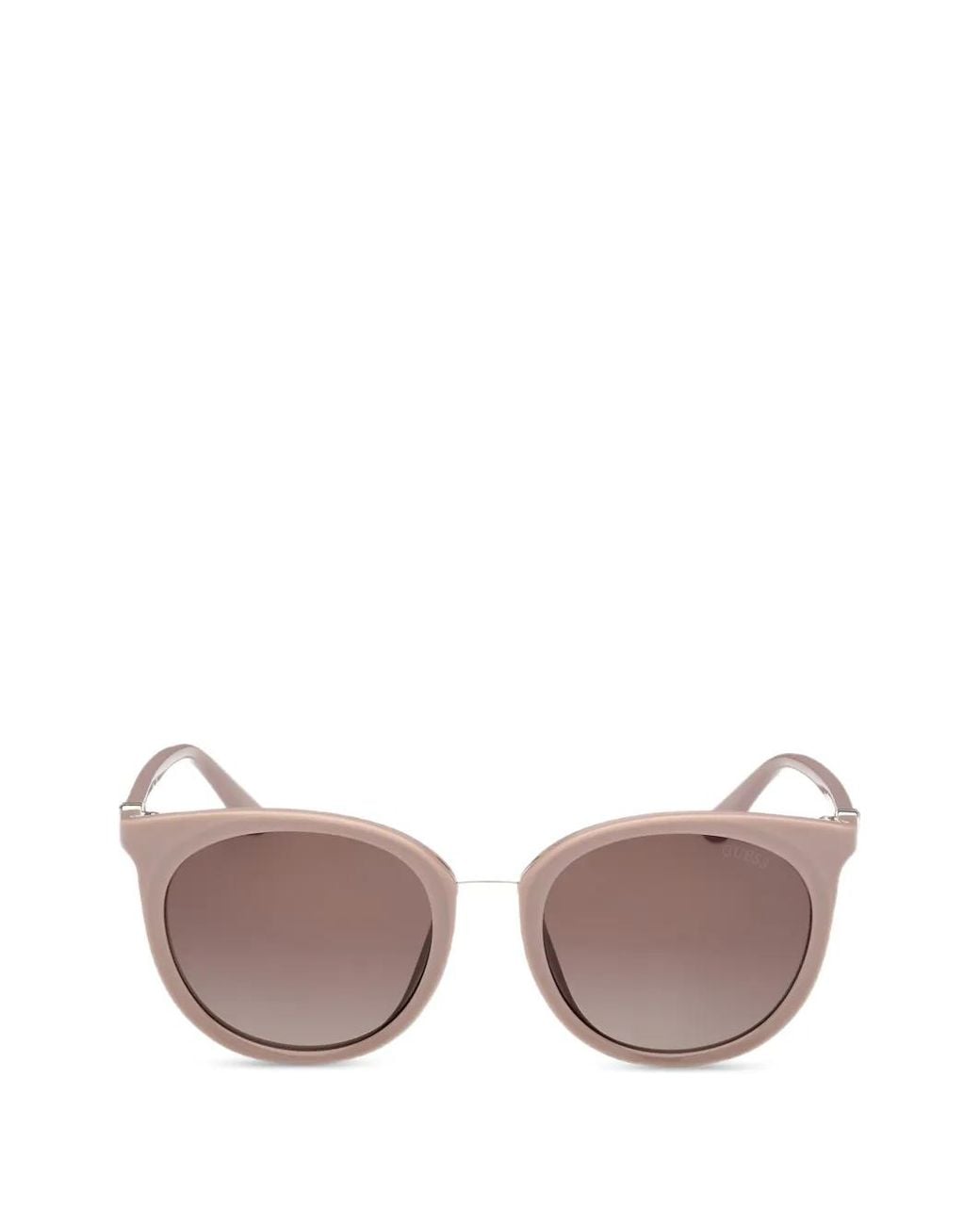 GUESS EYEWEAR Pink Logo-Plaque Round-Frame Sunglasses