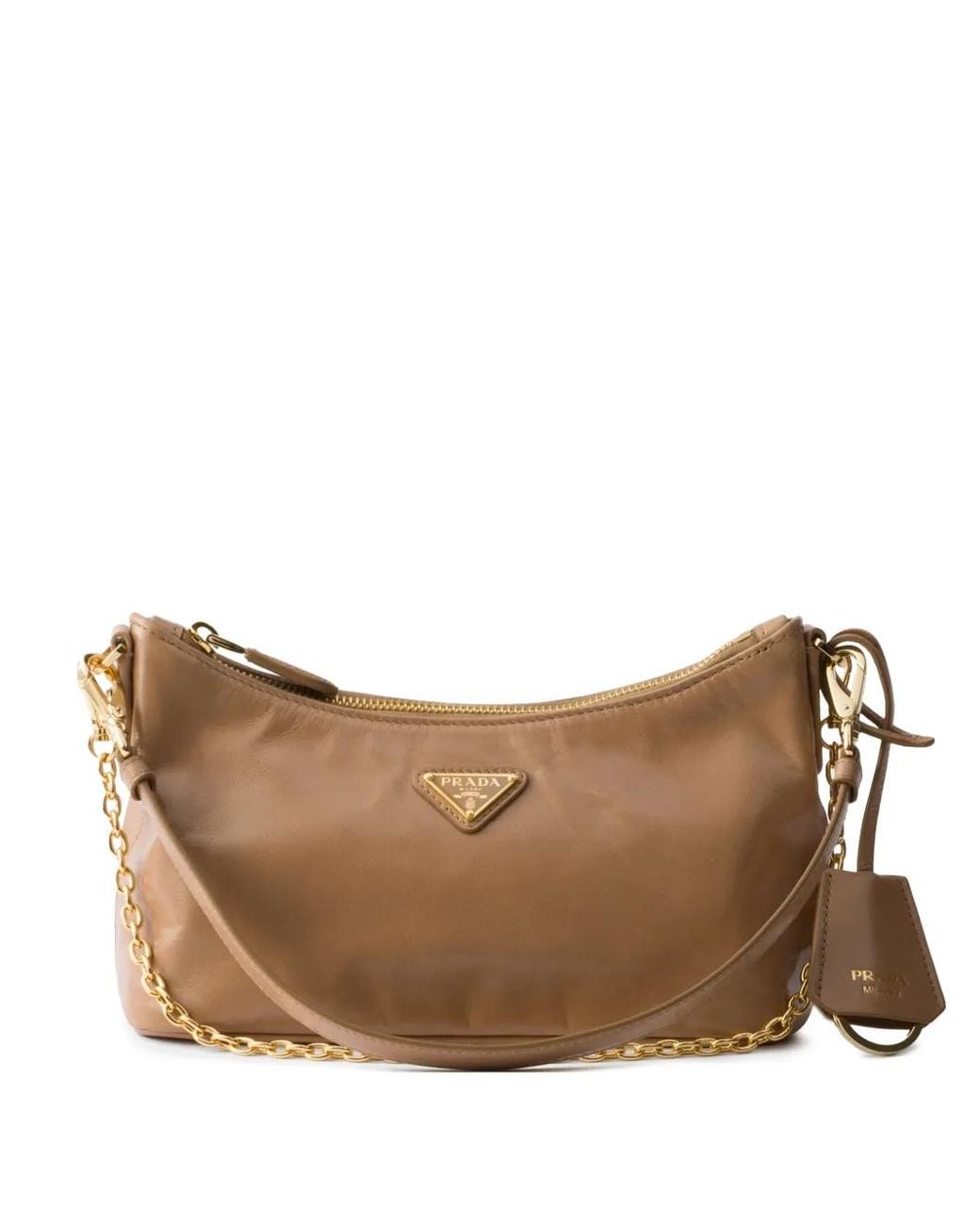 Prada Brown Leather Shoulder Bag