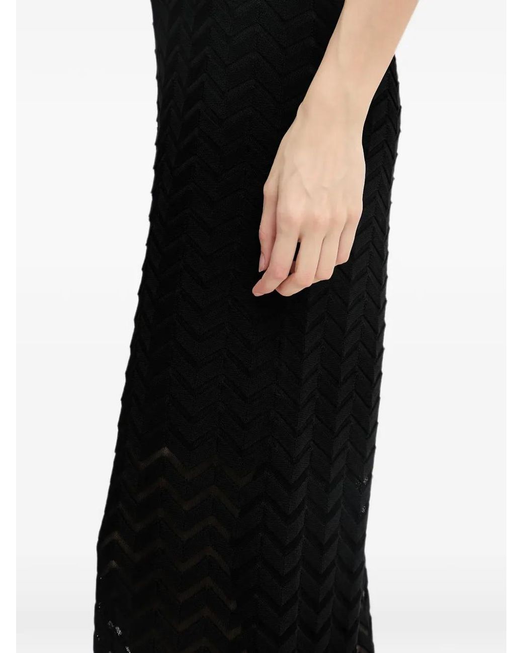 Joseph Ribkoff Black Herringbone-Pattern Palazzo Pants