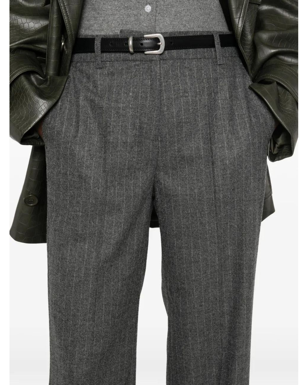 Marc O' Polo Gray Striped Trousers