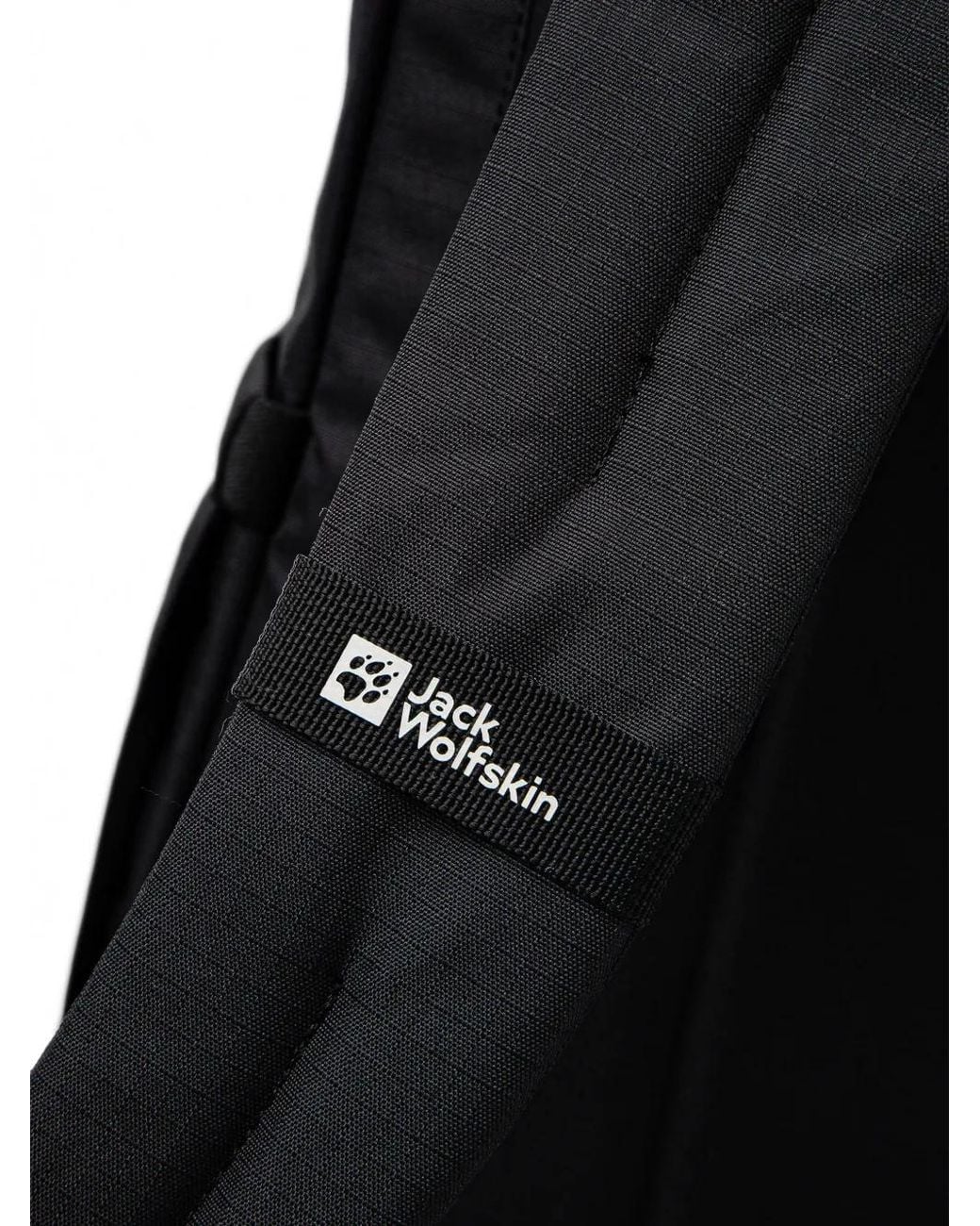 Jack Wolfskin Black Terraview Ripstop Logo-Patch Backpack
