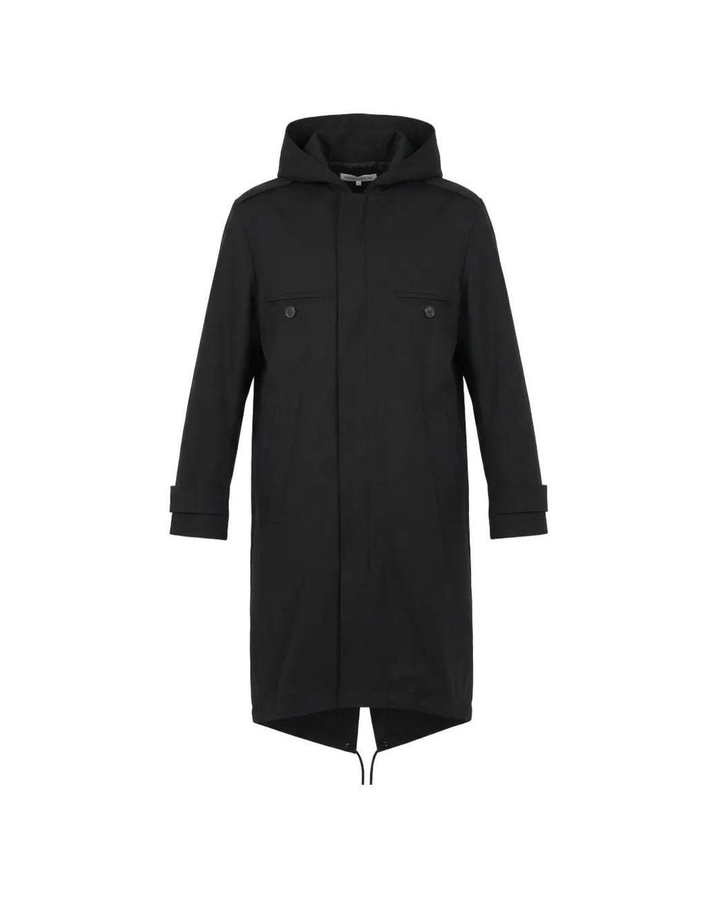 Valentino Garavani Black Hooded Coat for men