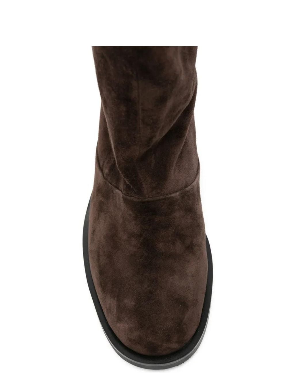 ADRIANNA FERETTI Brown Suede Knee-High Boots