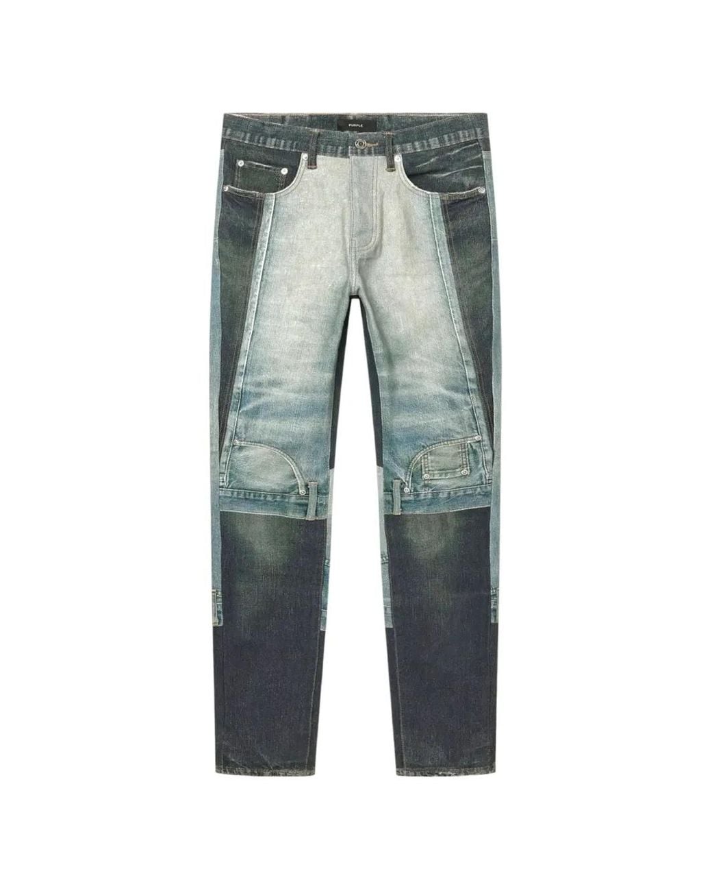 Purple Brand Blue Upside Down Jeans for men