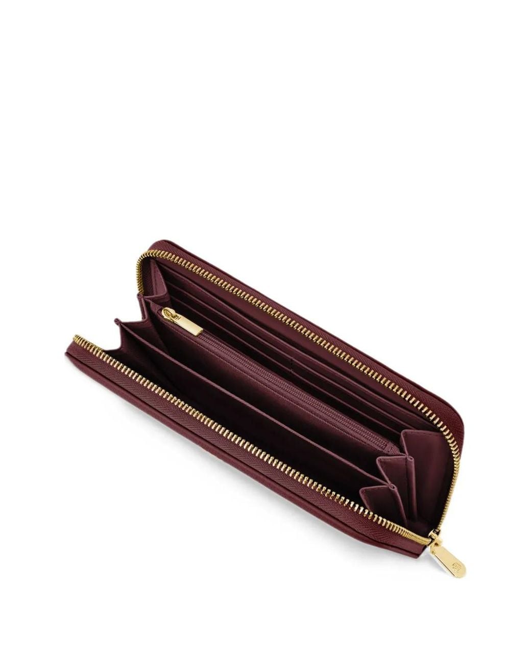 Boss Purple Logo-Plaque Pebbled Wallet