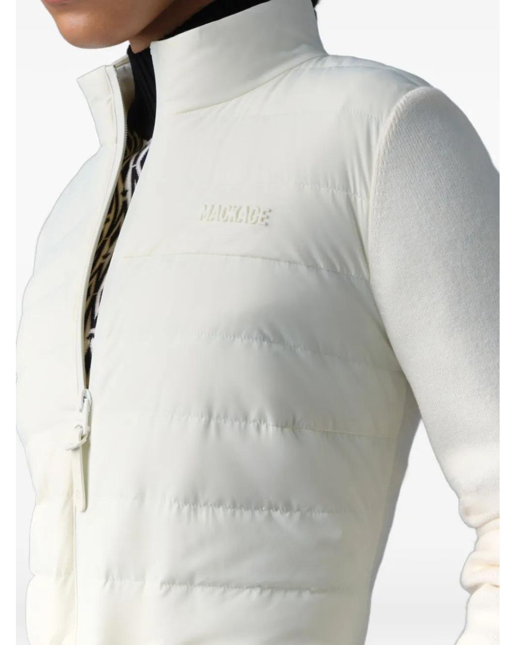 Mackage White Laika-Z Drawstring Hybrid Jacket