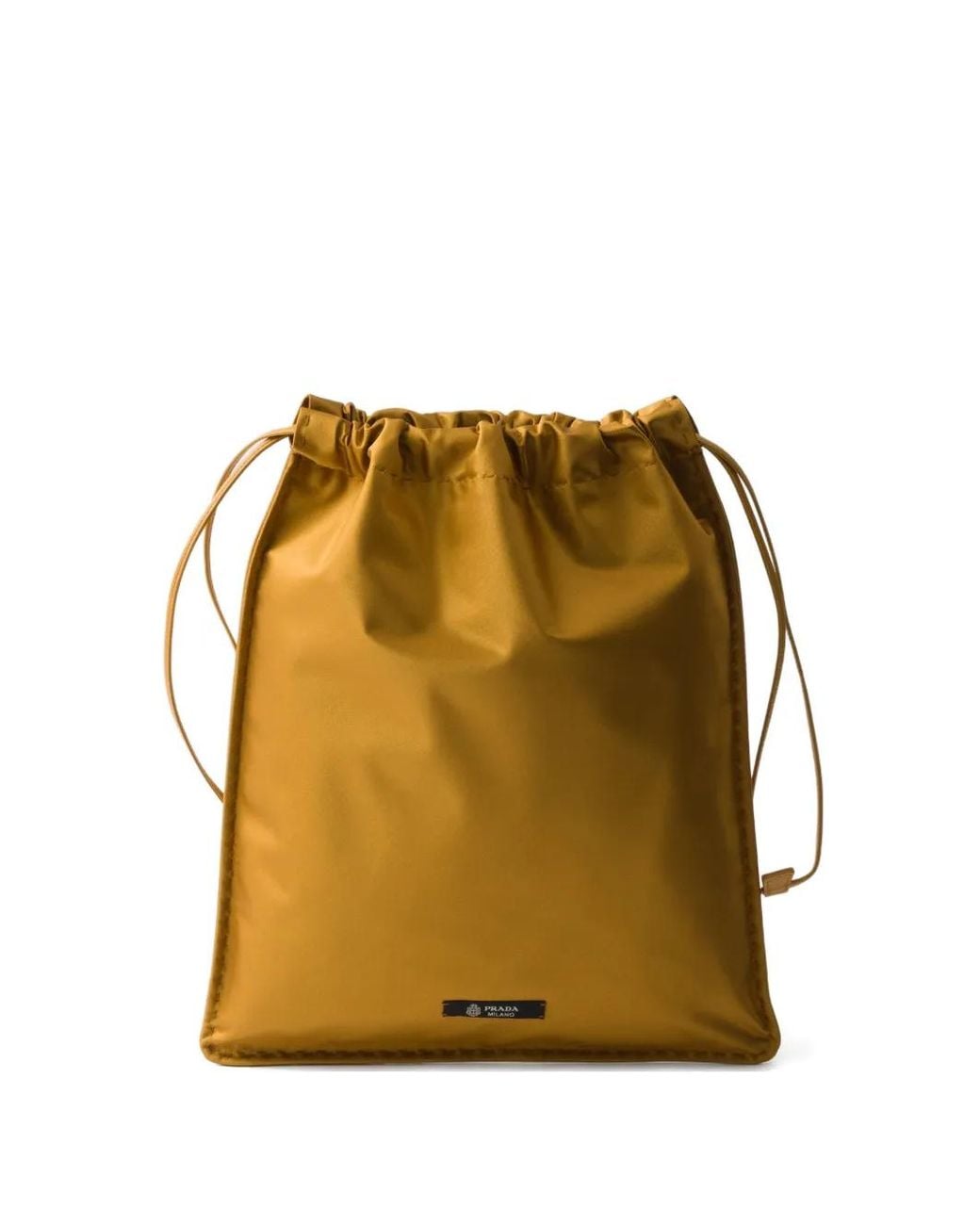 プラダ　シルクバック Prada Wish Silk Pouch in Yellow | Lyst