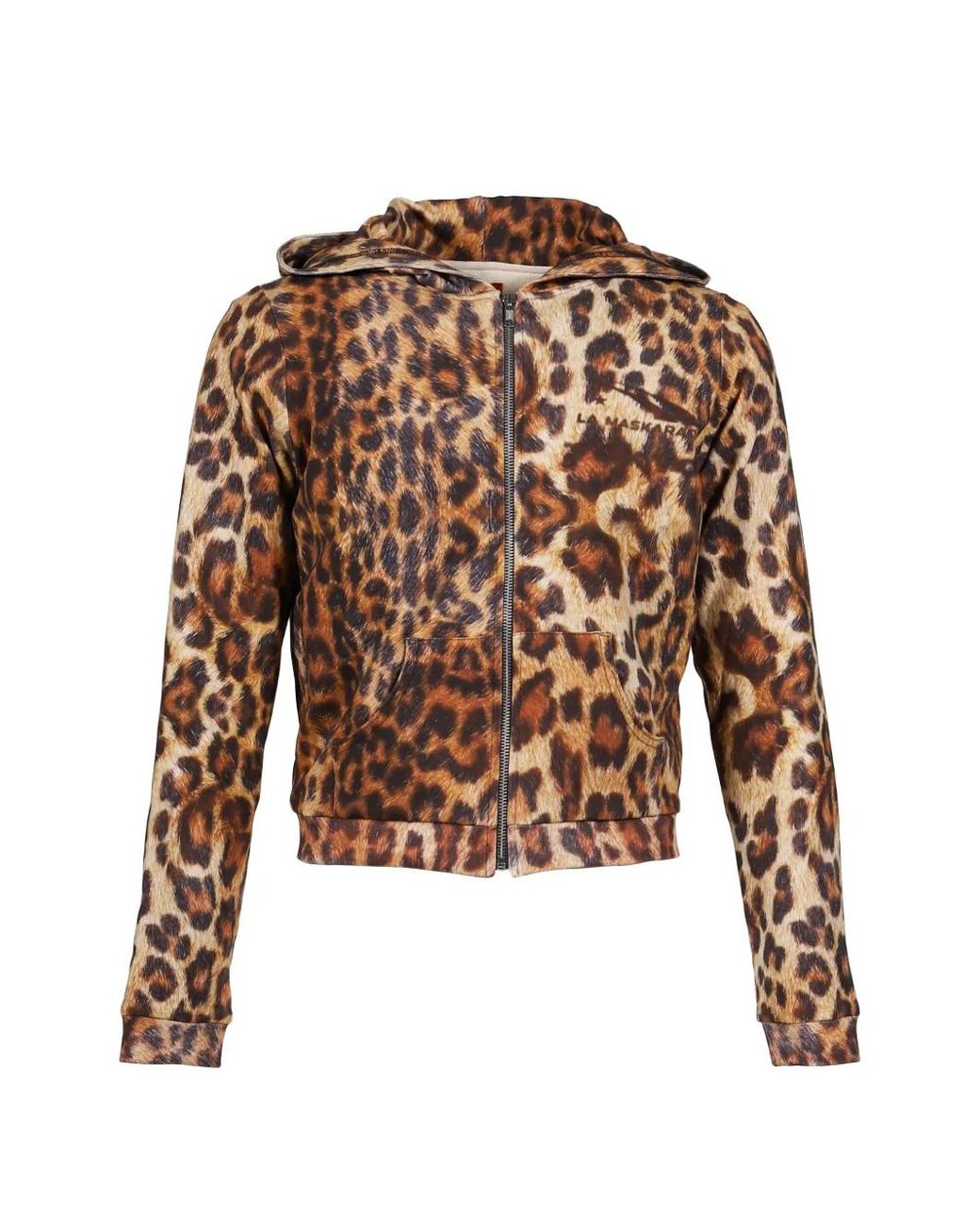 La Maskarade Brown Leopard-Print Hoodie for men