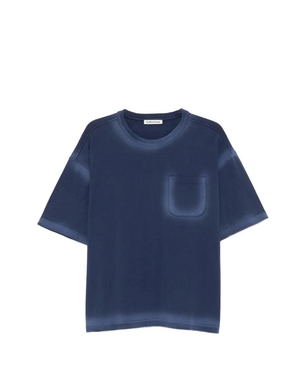 YMC Blue Cotton T-Shirt for men