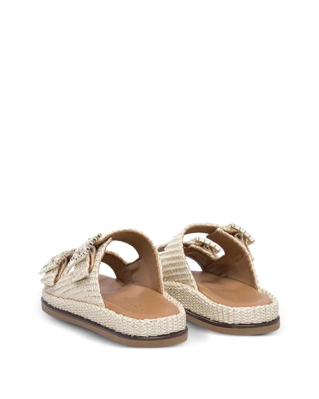 Alibi White Greta Double-Buckle Sandals