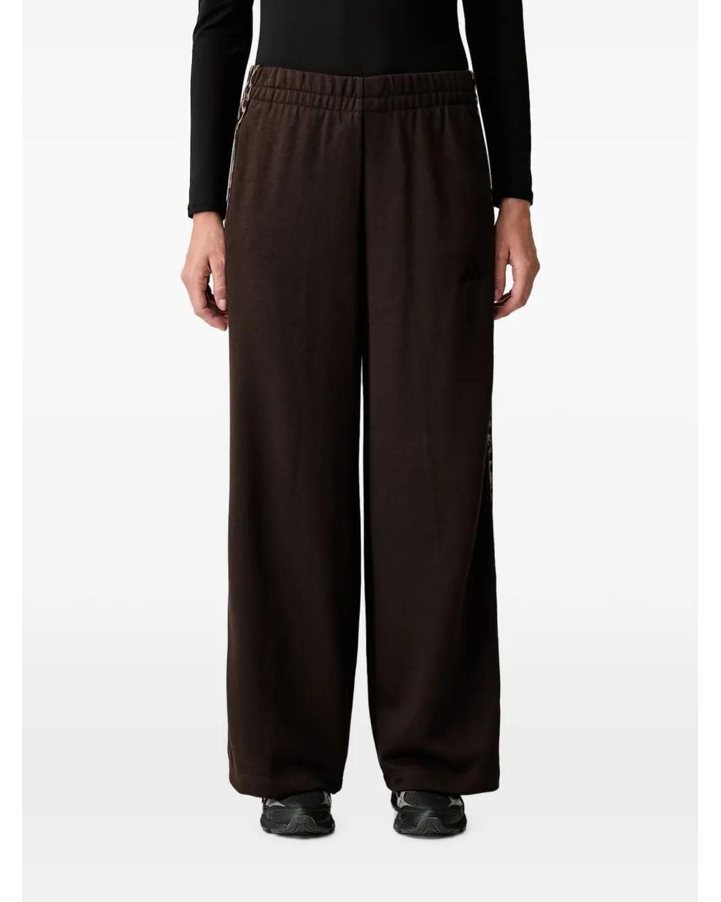 Adidas Black Animal-Print Track Pants