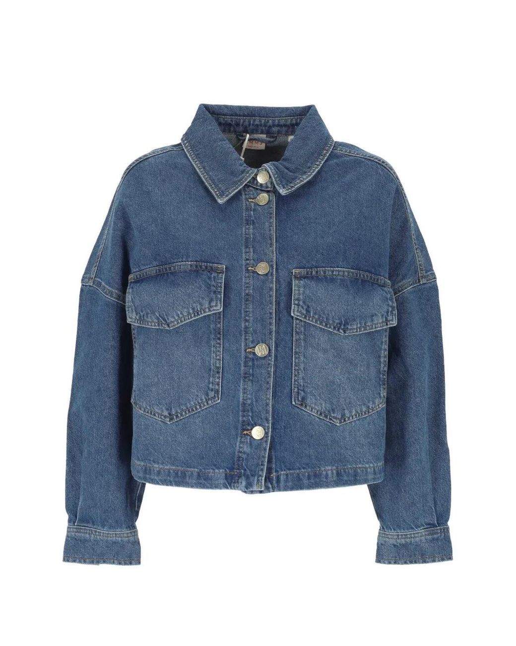 Marella Blue Flap-Pocket Denim Jacket