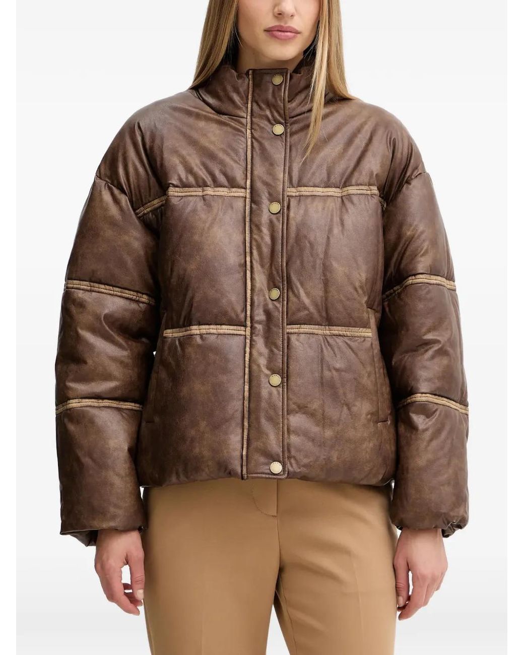 Guess Brown Gesteppte Jacke