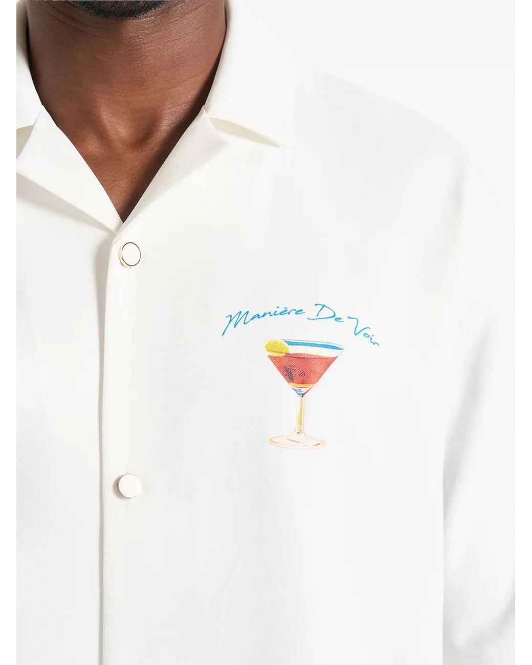 Manière De Voir White St. Barts Relaxed Fit Shirt for men