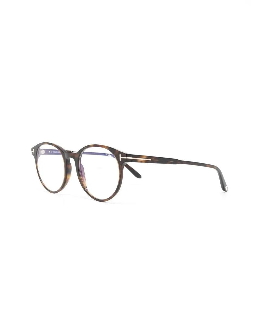Tom Ford Brown Round-Frame Optical Glasses