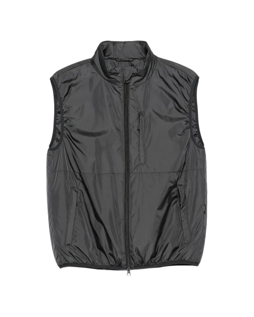 Aspesi Gray Zip-Up Jil Gilet for men