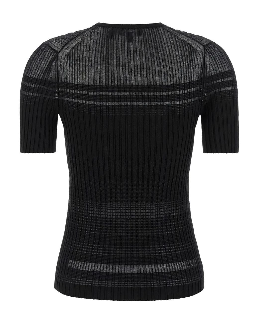 Theory Black Sheer Stripe T.Compa