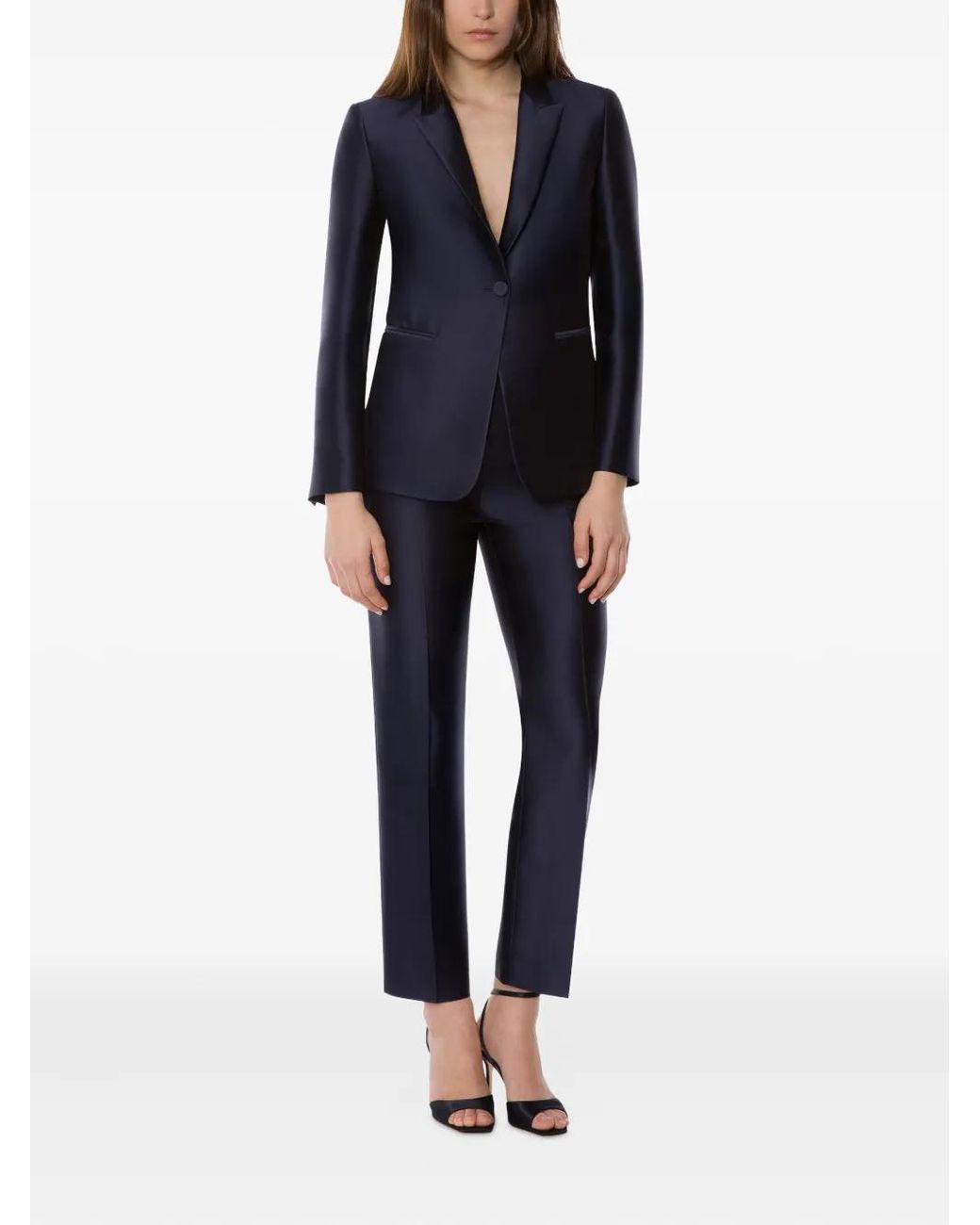 Alberta Ferretti Blue Single-Breasted Blazer
