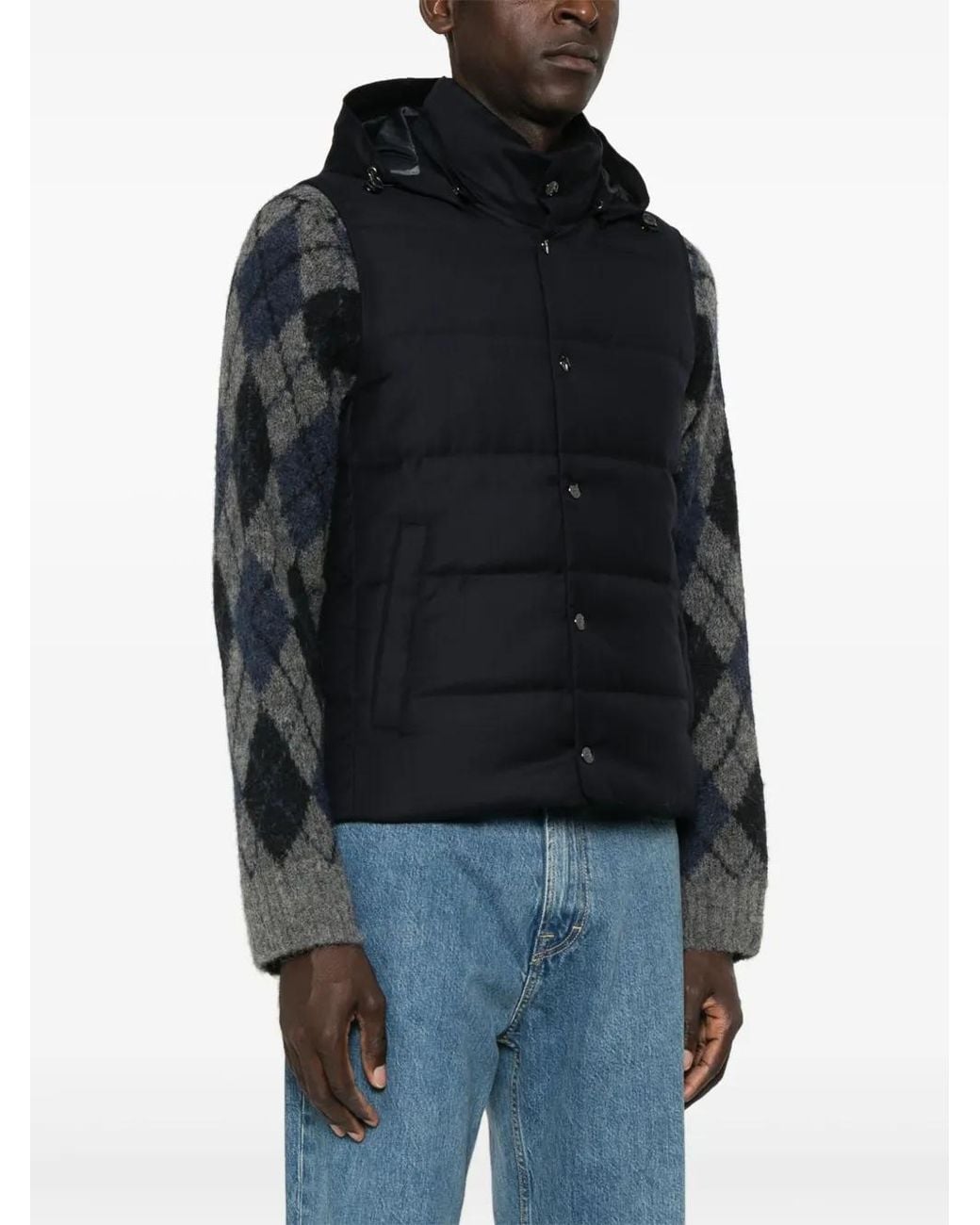 Montecore Black Wool Padded Vest for men