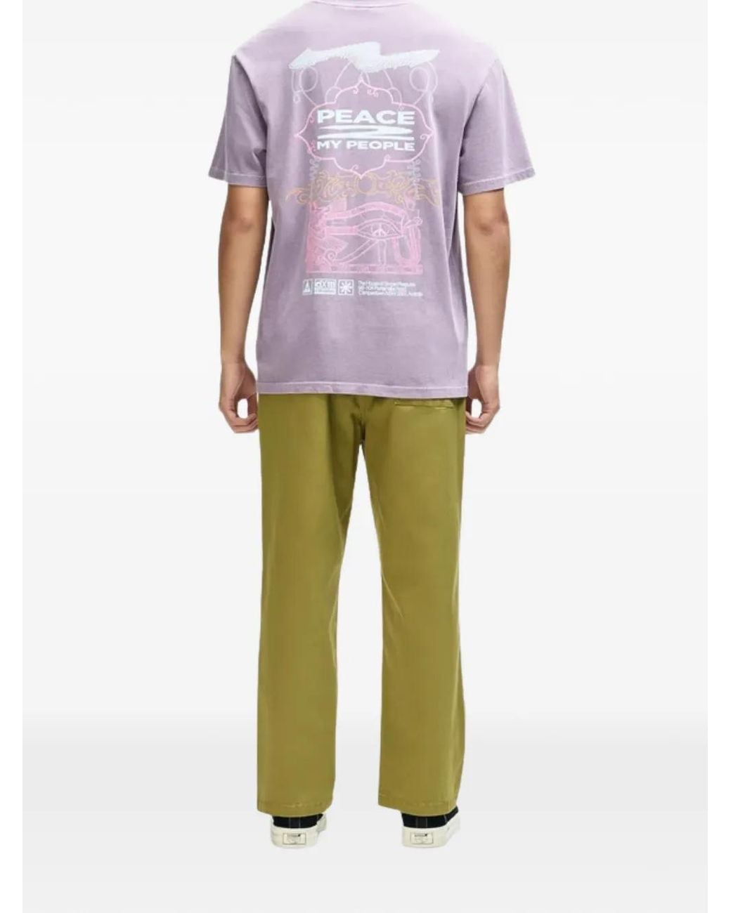 Deus Ex Machina Purple Easy Peacey Graphic-Print T-Shirt for men