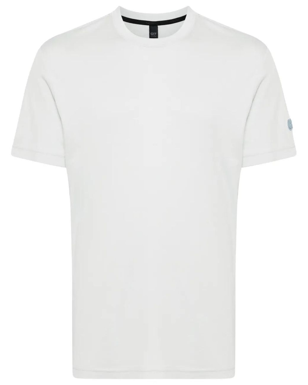 Alpha Tauri White Logo-Patch Cotton-Blend T-Shirt for men