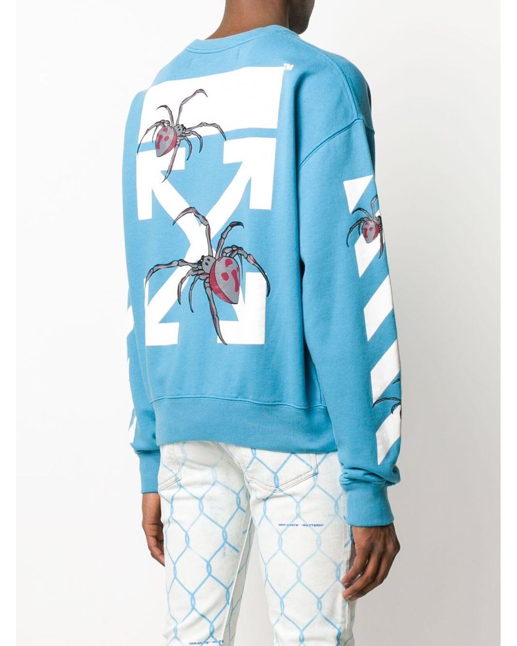 Off white blue spider hoodie hotsell