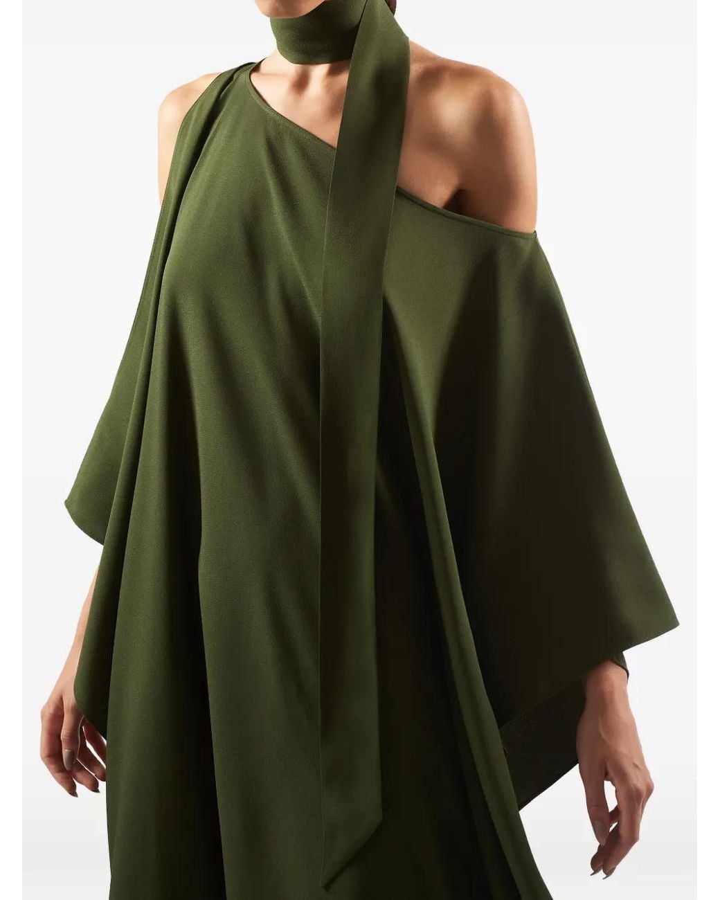 Taller Marmo Green Barths Scarf-Detail Maxi Dress