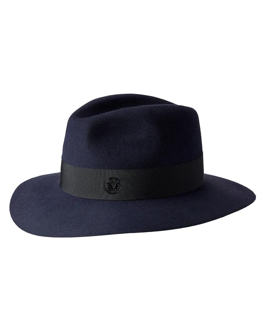 Maison Michel Blue Henrietta Felt Fedora Hat