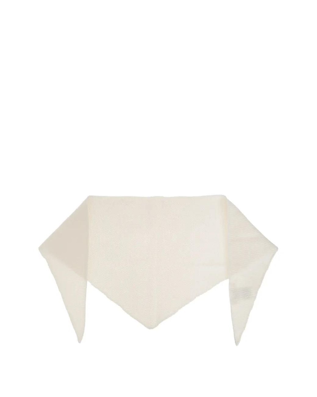 Lisa Yang White Mairi Bandana Scarf