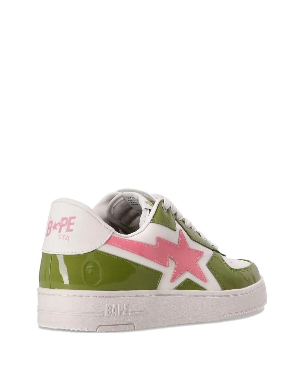 A Bathing Ape Green Bape Sta Icon #2 Shoes for men