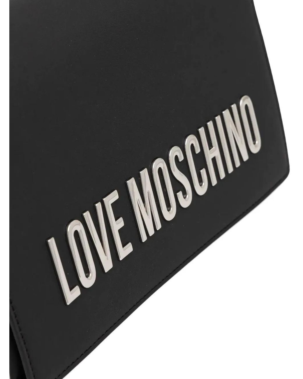 Love Moschino Black Chain-Strap Logo Cross Body Bag
