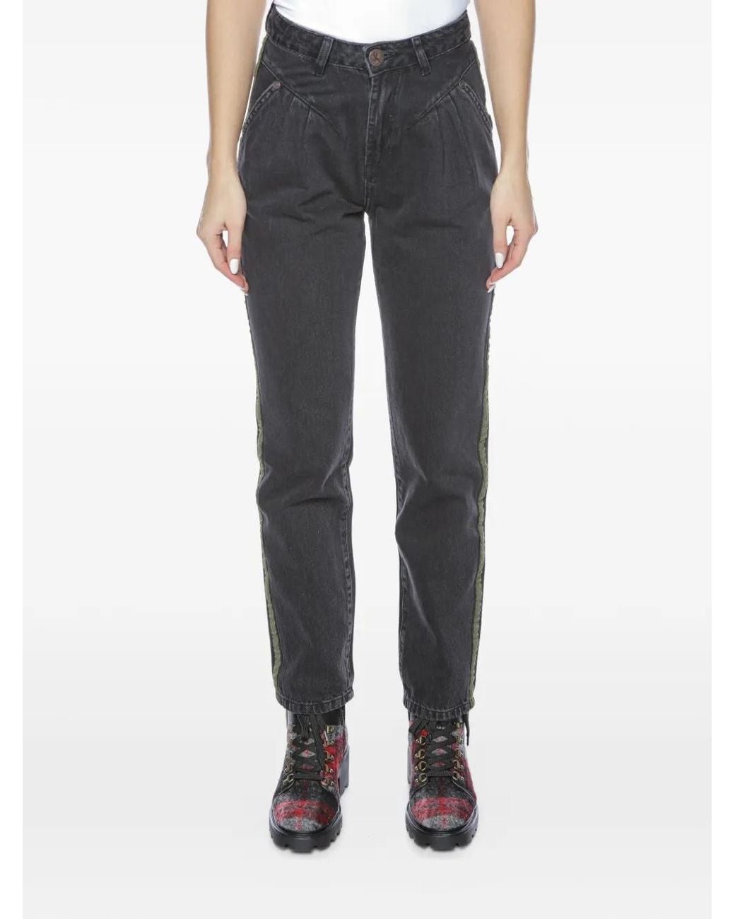 One Teaspoon Blue Stwalker Side-Stripe Jeans