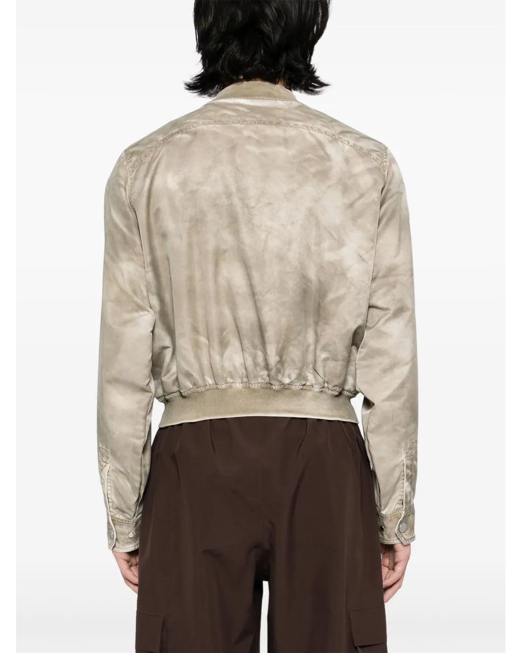 Feng Chen Wang Natural Logo-Embroidered Bomber Jacket for men