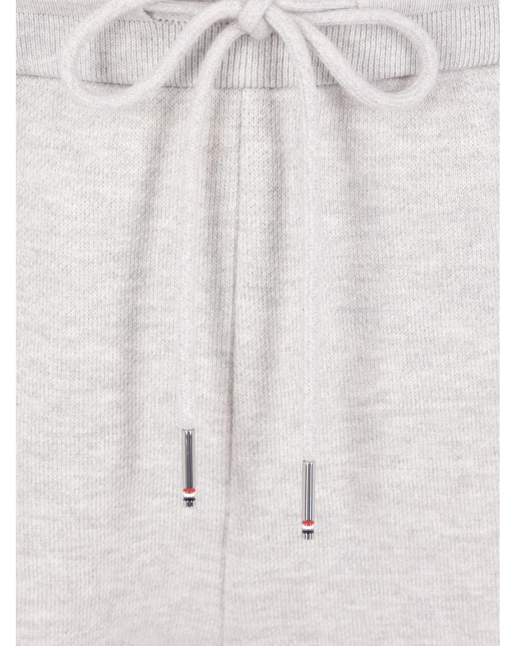 Thom Browne Gray Drawstring Shorts for men