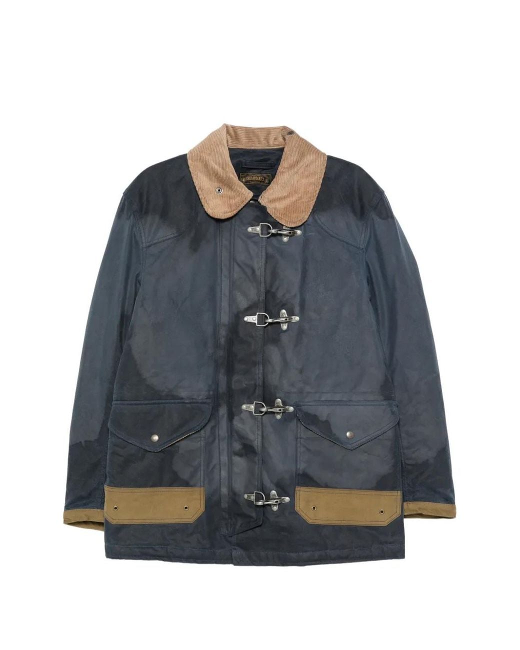 chesapeake's Blue Corduroy-Collar Lobster-Clasp Jacket for men