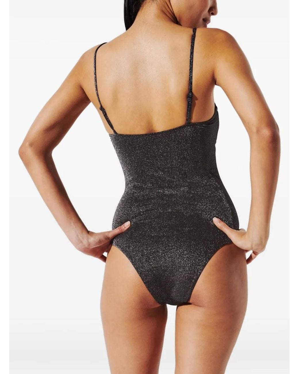 Karl Lagerfeld Black Dna Ring Swimsuit