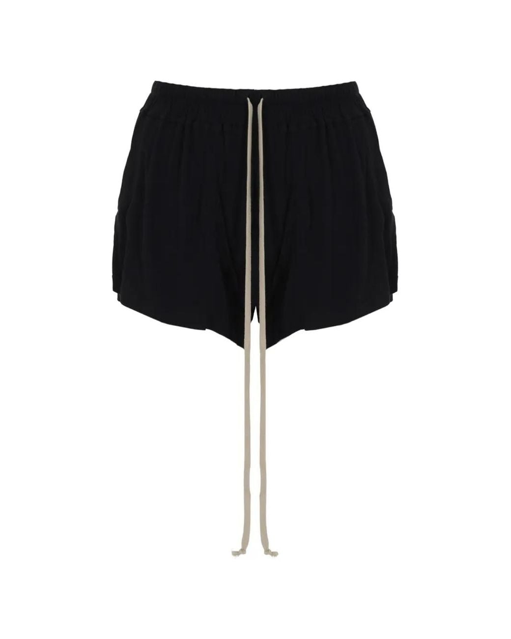 Rick Owens Black Drawstring Shorts