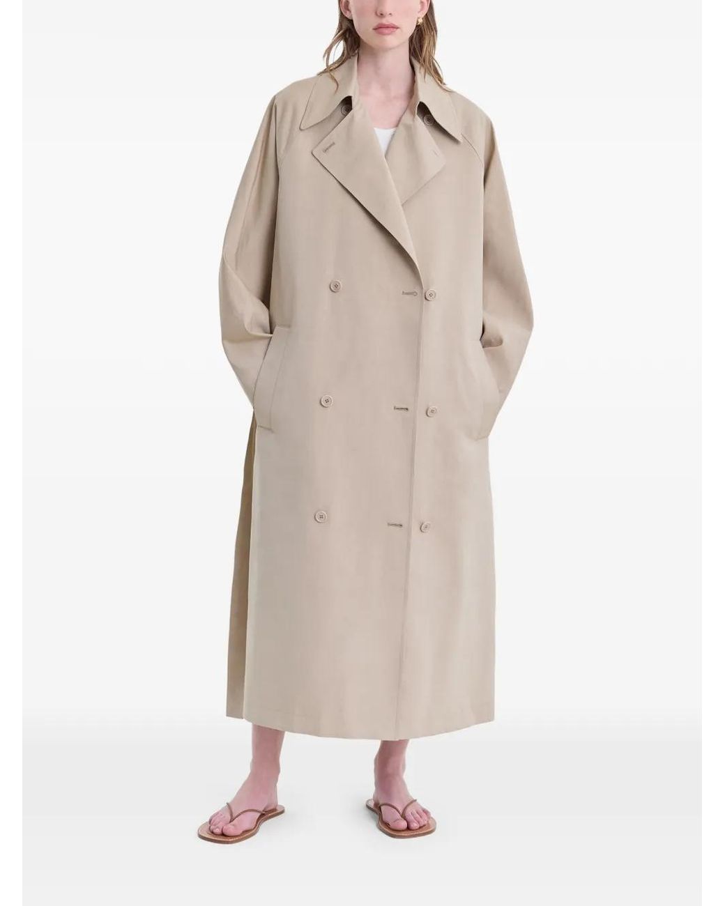 FFORME White Manteau Orly À Boutonnière Croisée