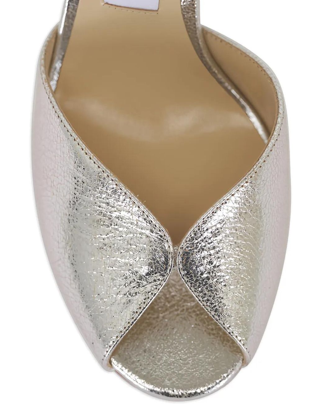 Jimmy Choo Metallic Sacaria Ankle-Strap Heeled Sandals
