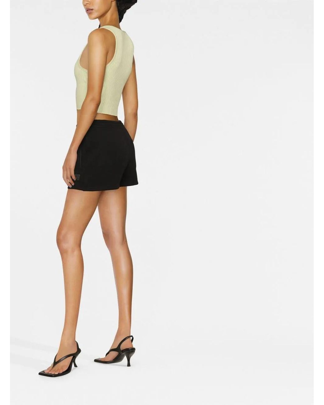 Alexander Wang Black Logo-Embroidered Track Shorts