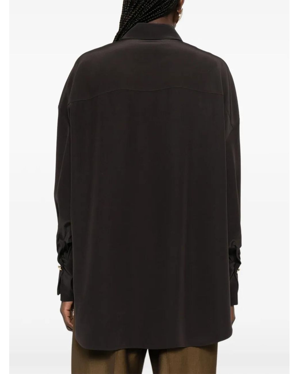 Joseph Black "Camilia" Blouse Satin Twill