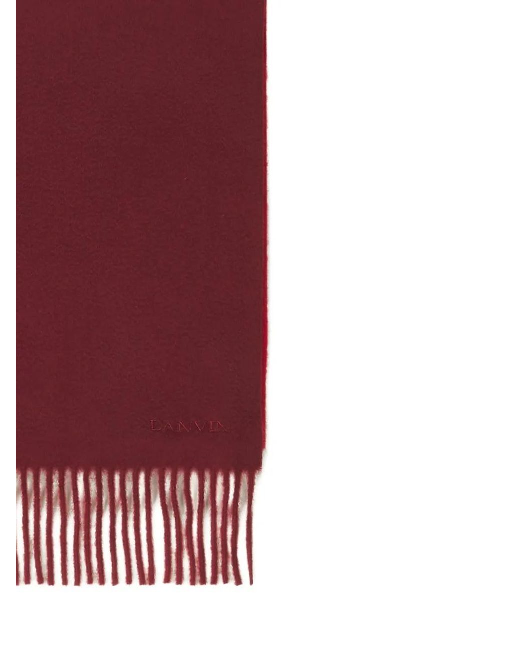Lanvin Red Fringed Scarf for men