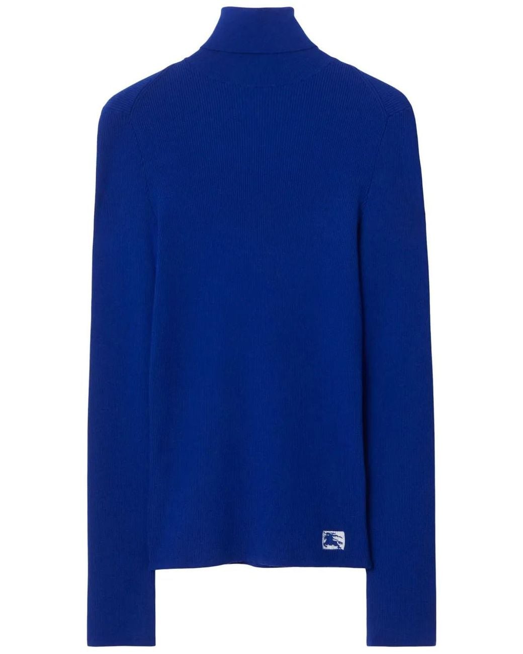 Burberry Blue Equestrian Knight Roll-Neck Sweatshirt