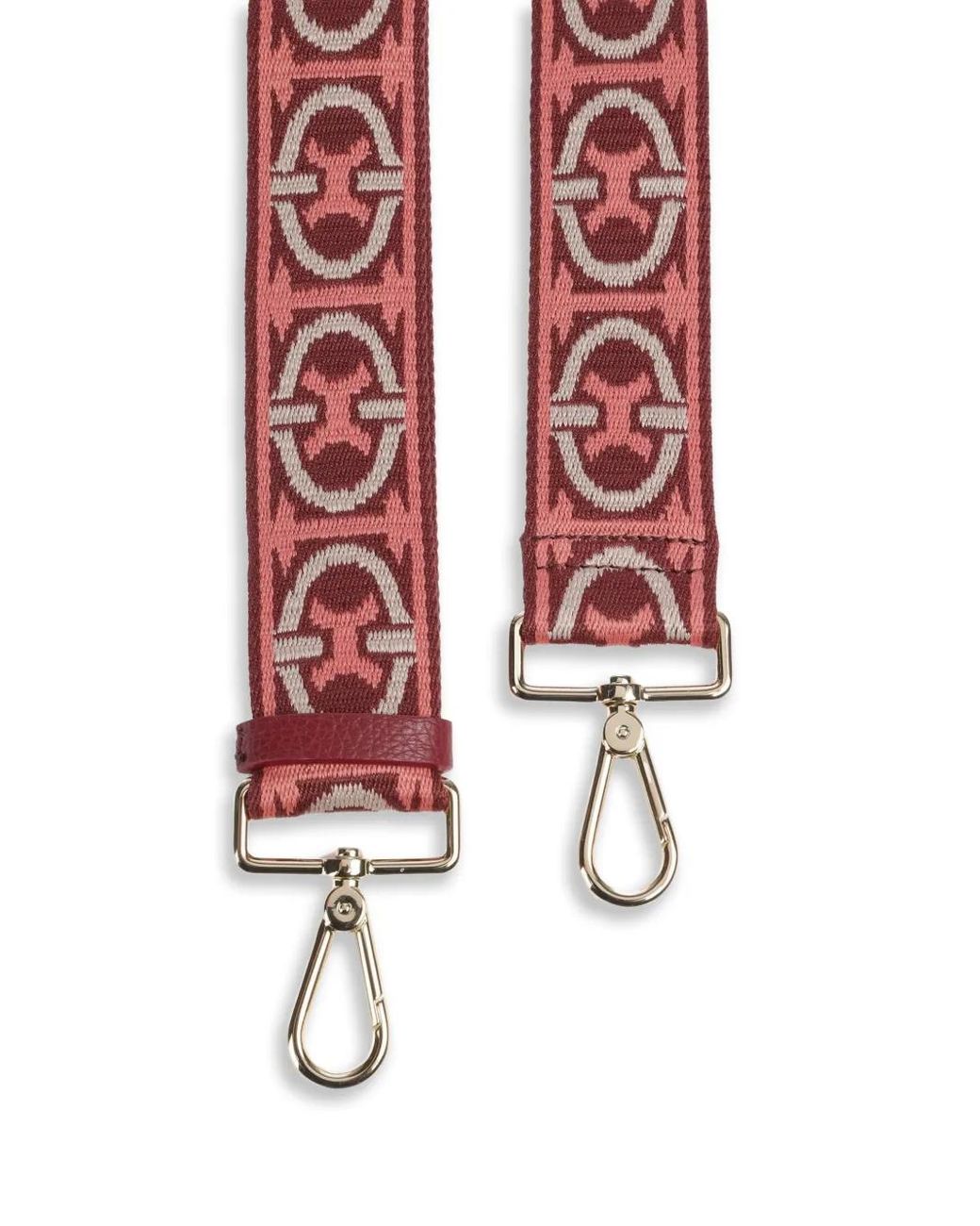 Coccinelle Red Monogram-Jacquard Shoulder Strap