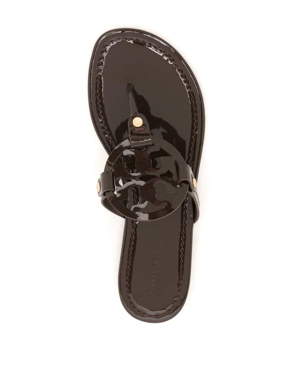 Tory Burch Brown Miller Leather Sandals