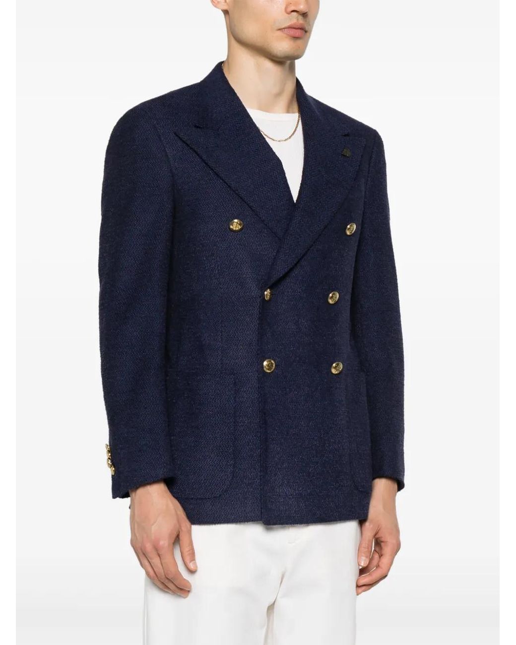 Gabriele Pasini Blue Textured Blazer for men